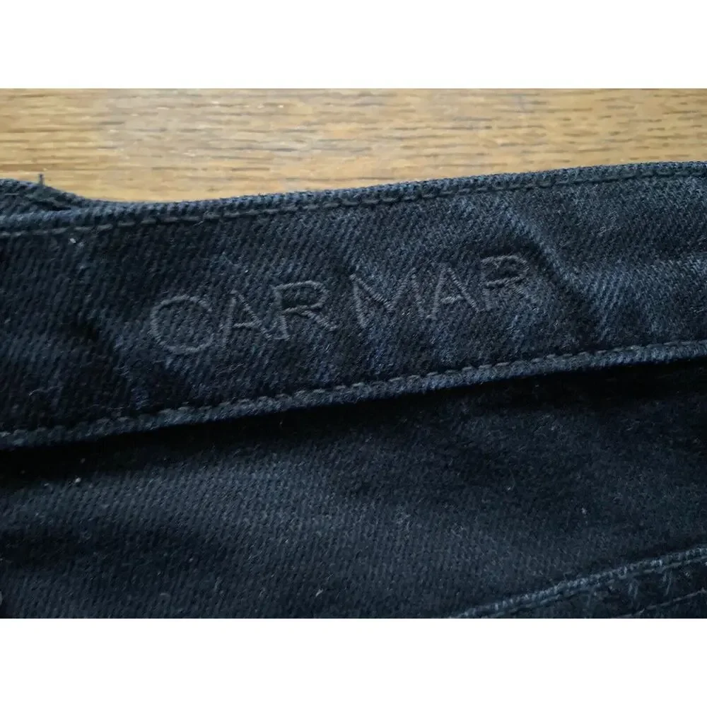 CARMAR Black Distressed Button Fly Cut-Off Denim Shorts sz 28